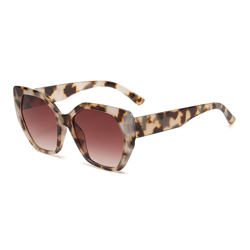 Simple Series Retro Solid Color Leopard Print Stripe Gradient Color Sunglasses