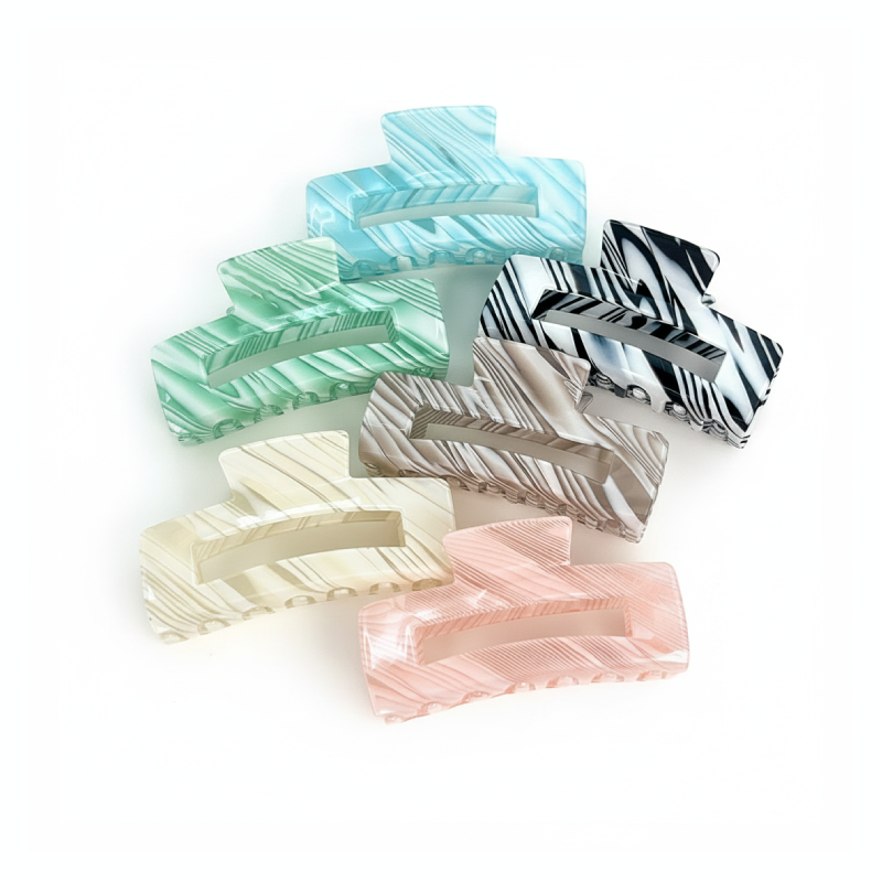 Simple Series Daily Stripe Haarspangen aus PVC in verschiedenen Farben
