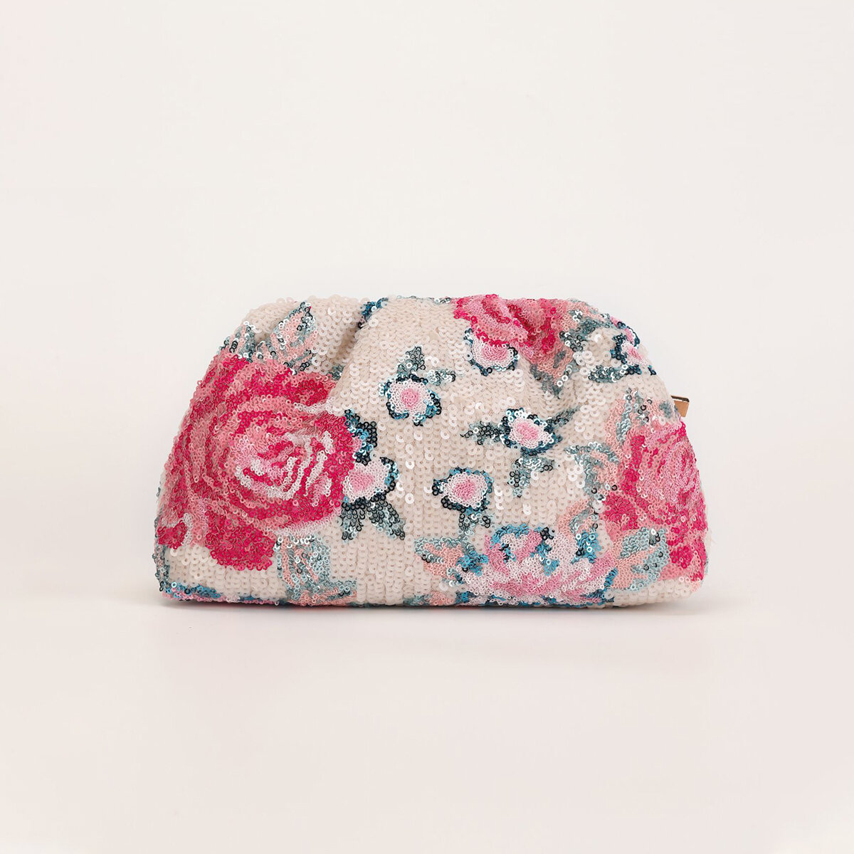 Vacation Style Embroidered Flower Fabric Women's Pillow Bag
