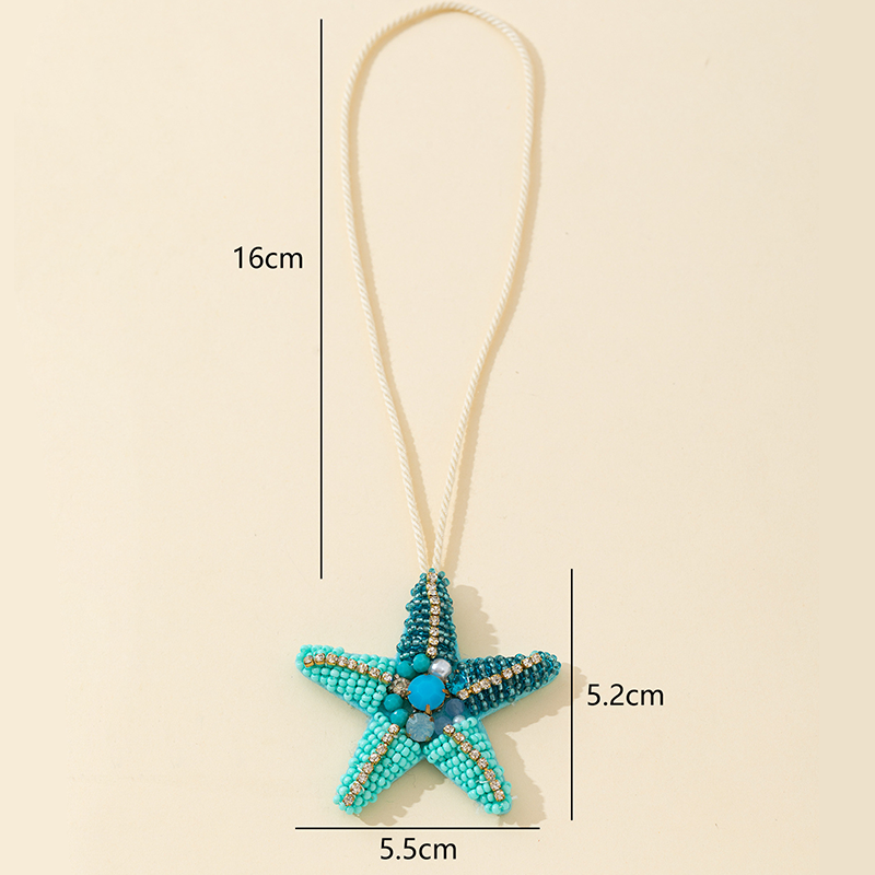 Luxurious Series Vacation Oceanic Style Beads Starfish Plastic Women's Bag Charms 