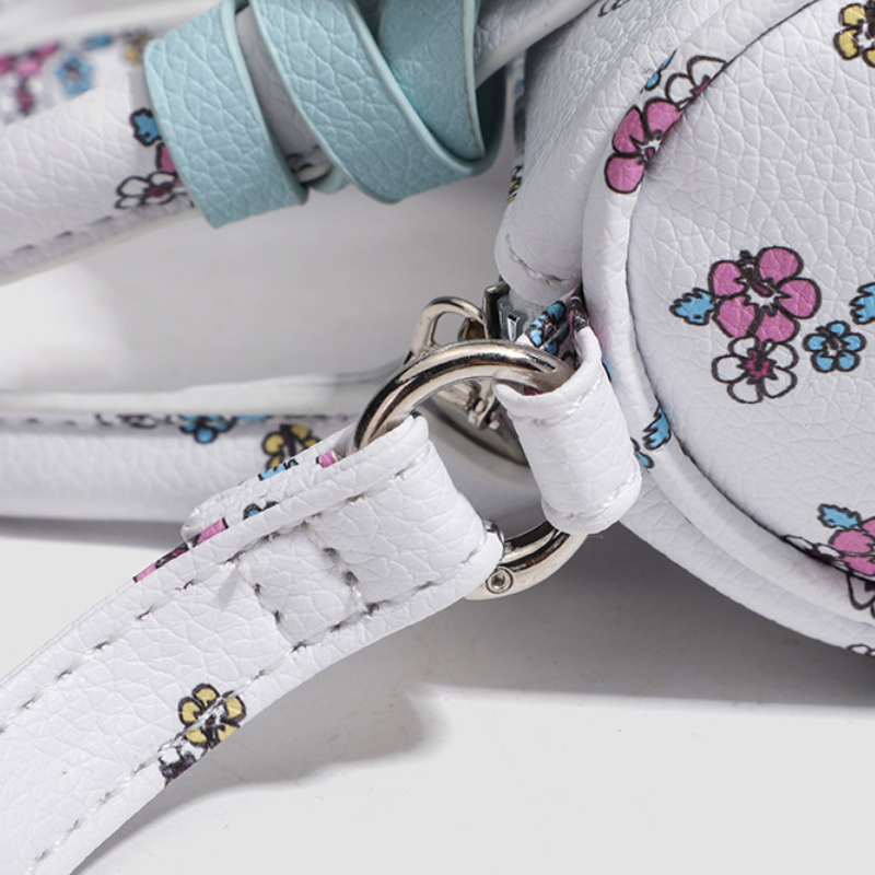 Casual Style Metal Hardware Bow Detail Printed Flower Bow Knot Star Women's Boston Bag h5 Picture6