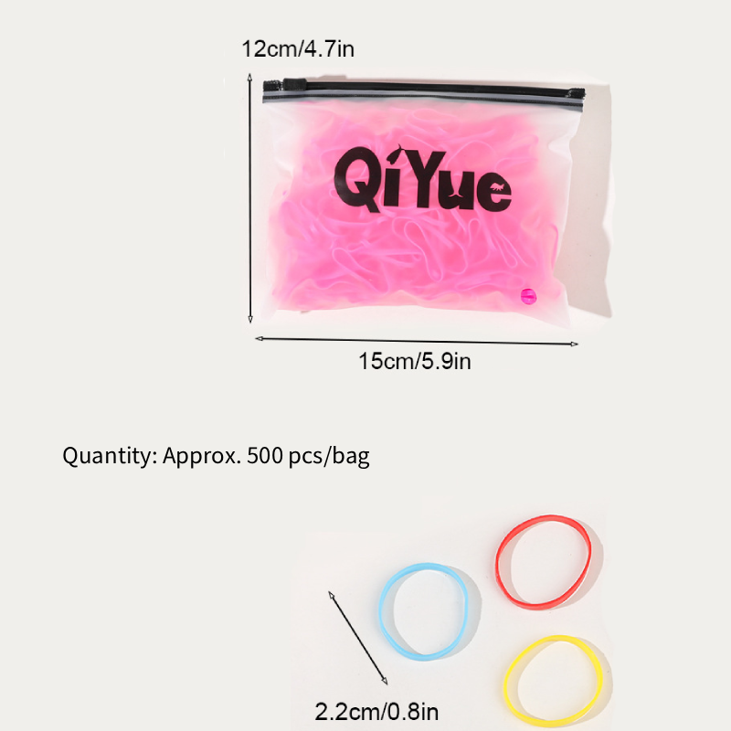 Simple Series Daily Solid Color Plastic Hair Ties h5 Picture6