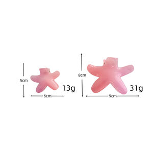 Romantic Series Daily Oceanic Style Starfish Gradient Color Plastic Hair Claws h5 Picture4