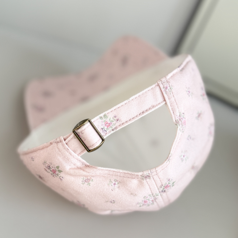 Romantic Series Sweet Flower Letter Solid Color Cotton Women's Baseball Cap h5 Picture5