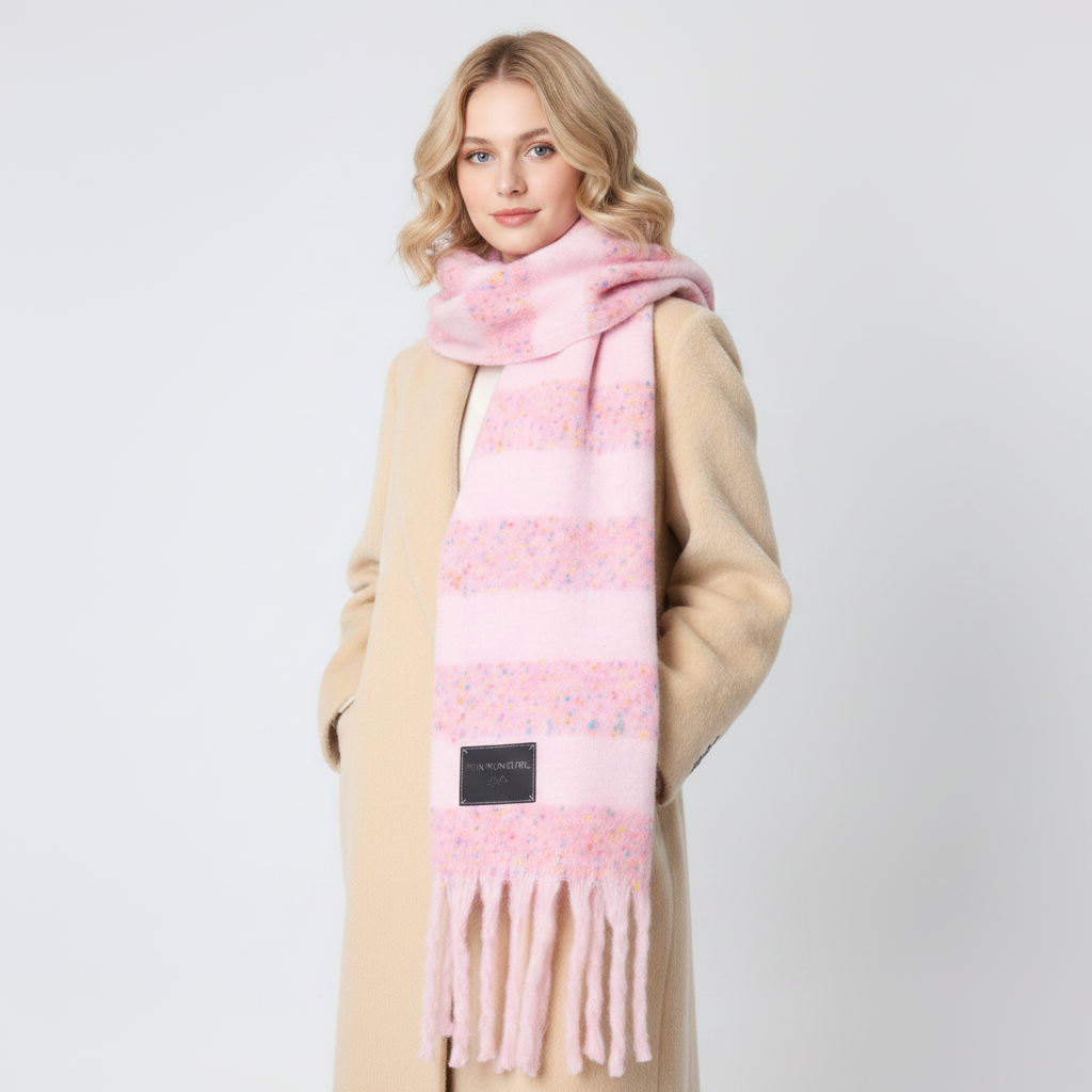 Simple Series Daily Tassel Mixed Color Gradient Color Women's Summer Scarves h5Picture2