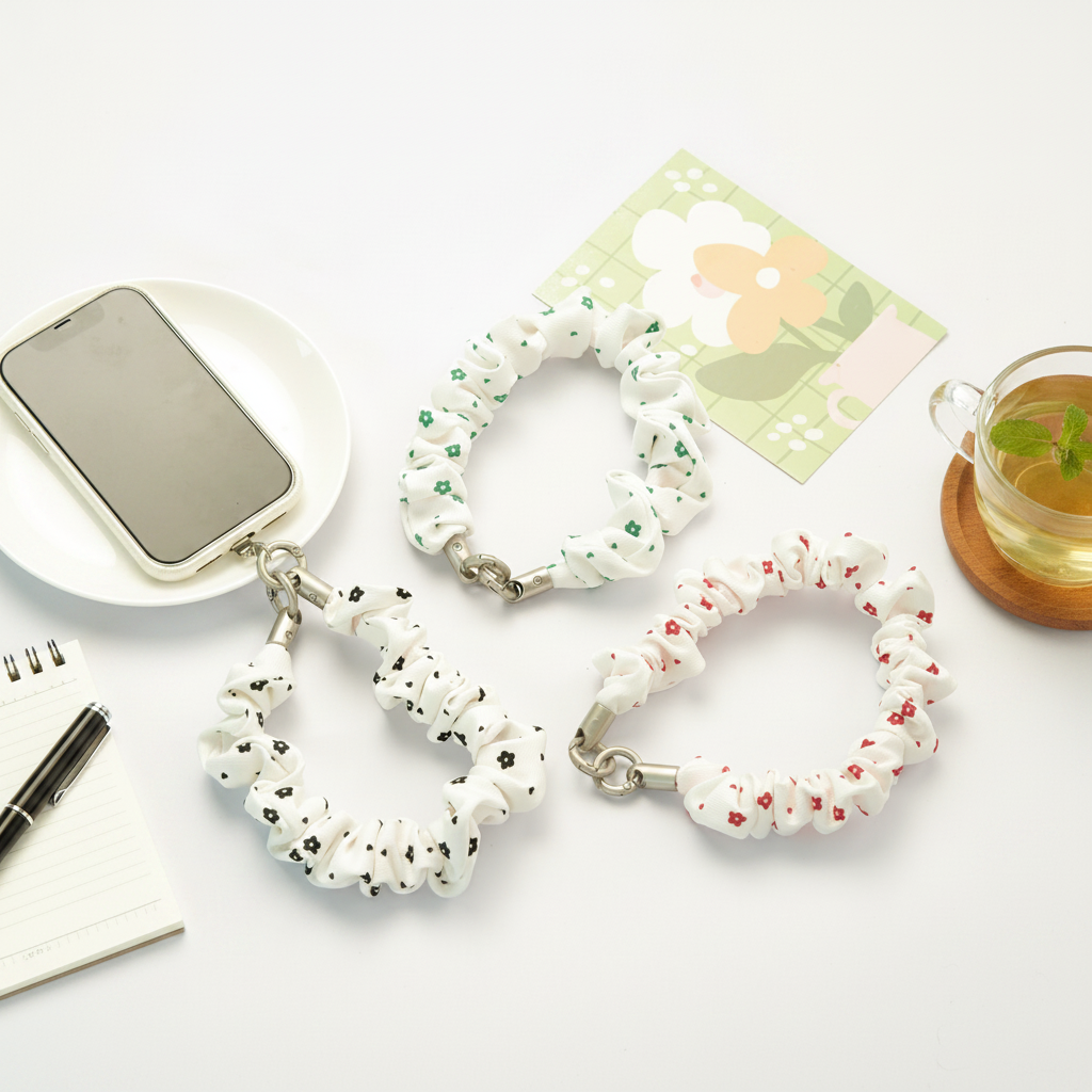 Simple Series Casual Flower Polyester Phone Chain