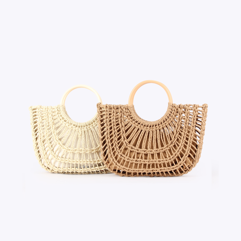 Vacation Style Woven Solid Color Hollowed-Out Woven Raffia Women's Square Bag 2