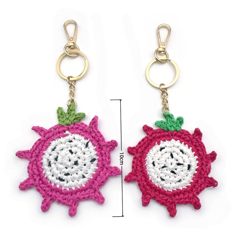 Simple Series Casual Fruit Raffia Keychain Bag Charms Picture4