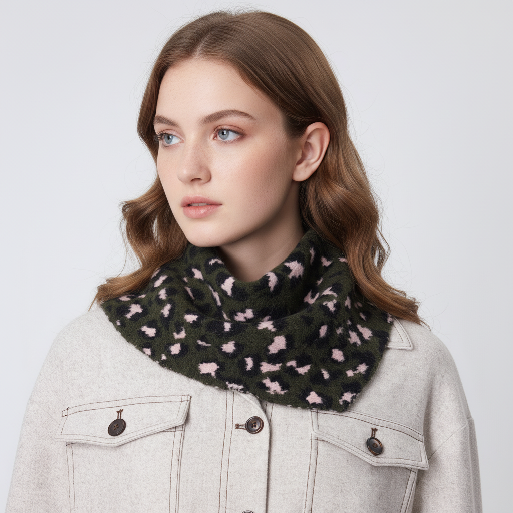 Simple Series Classic Leopard Print Mixed Color  Women's Winter Scarves h5 Picture3