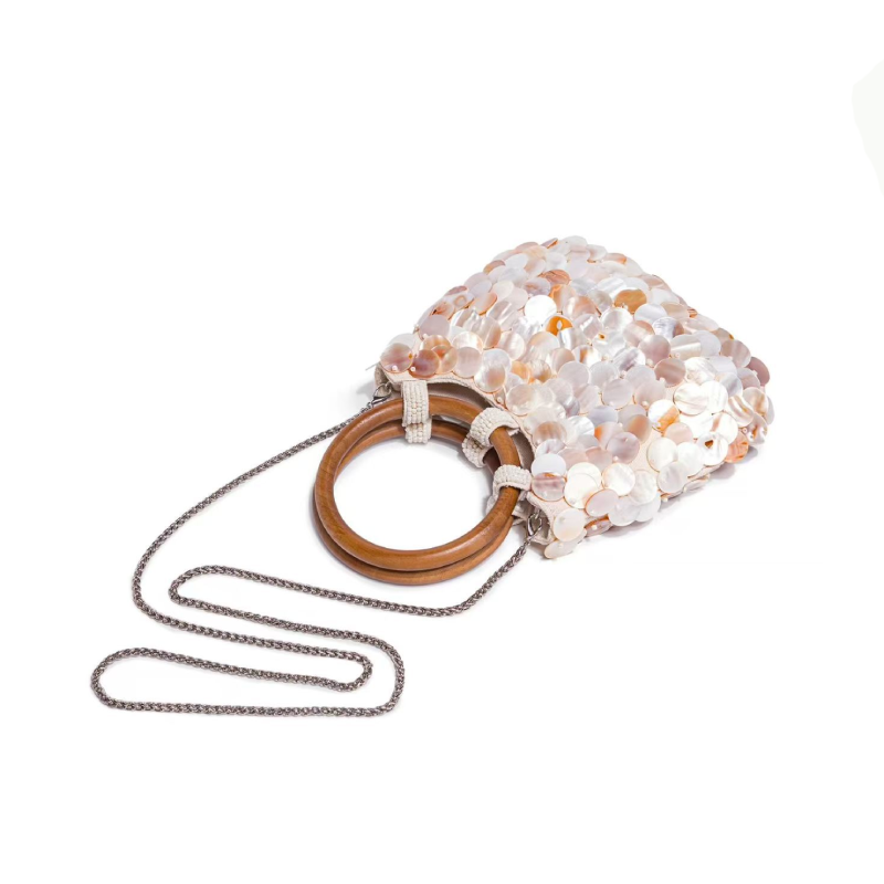 Casual Style Pvc / Transparent Woven Solid Color Woven Shell Sea Shells Women's Square Bag 2