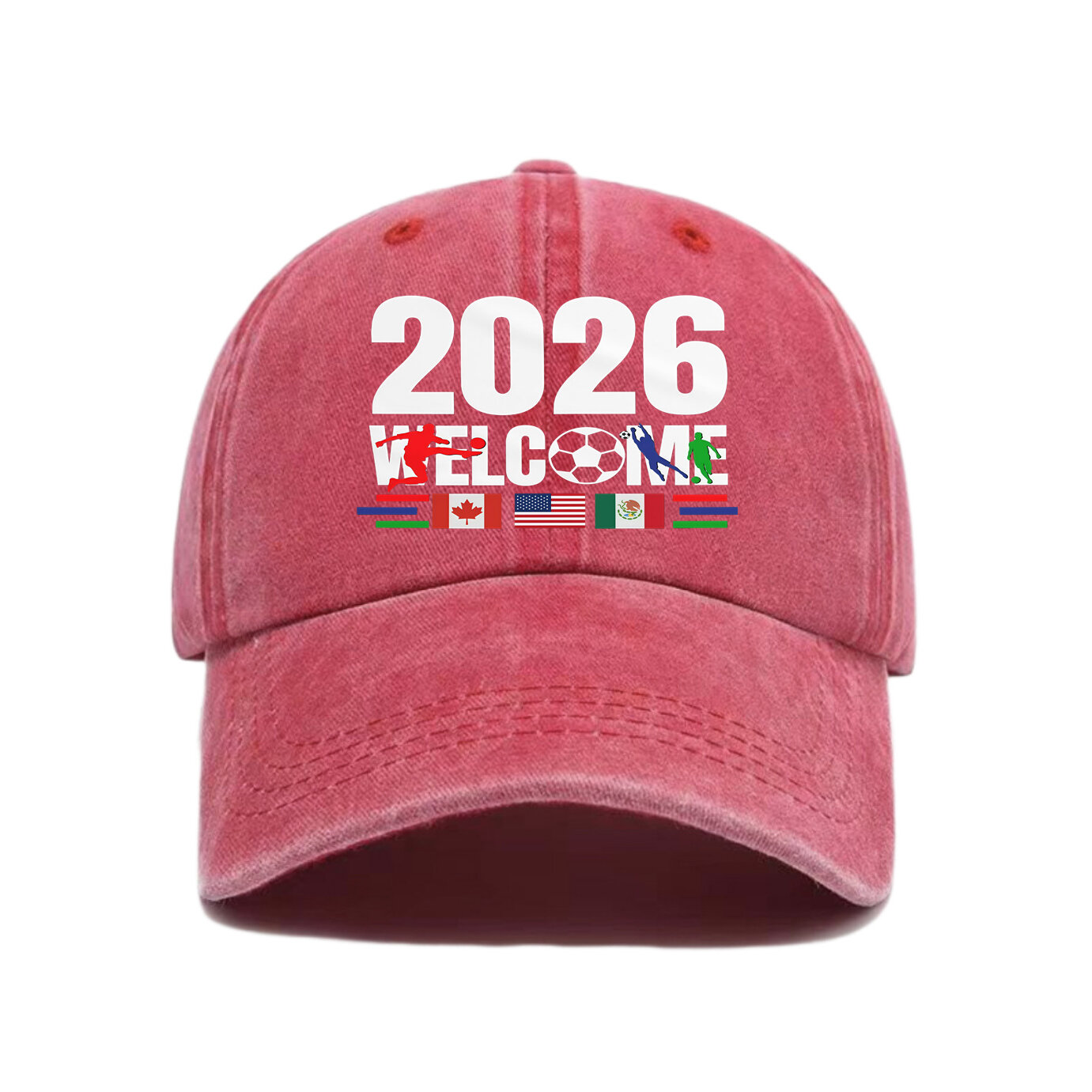 2026 FIFA World Cup Canada - Mexico - USA Washed - Print Baseball Cap