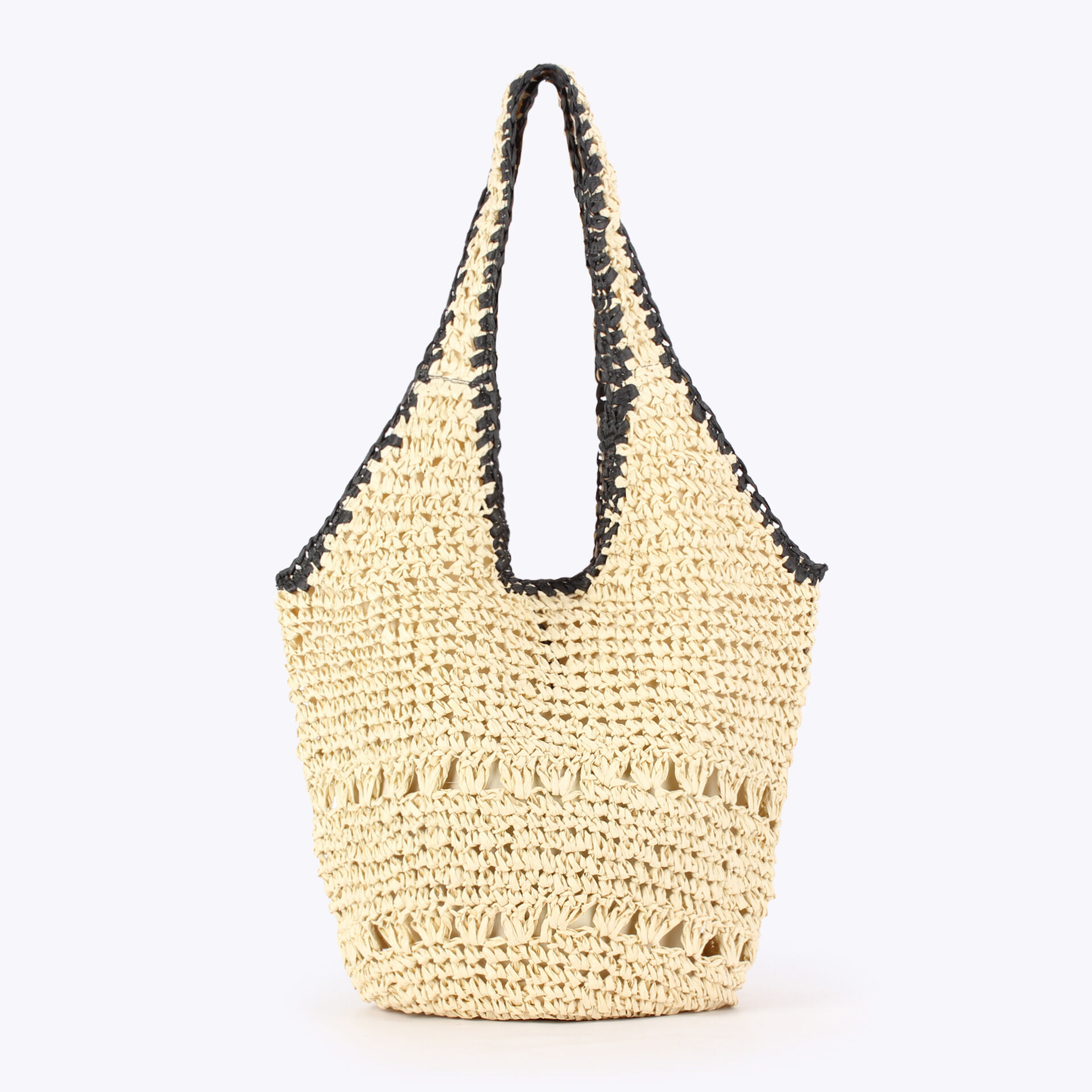 Vacation Style Woven Solid Color Woven Raffia Women's Trapezoid Bag h5 Picture2