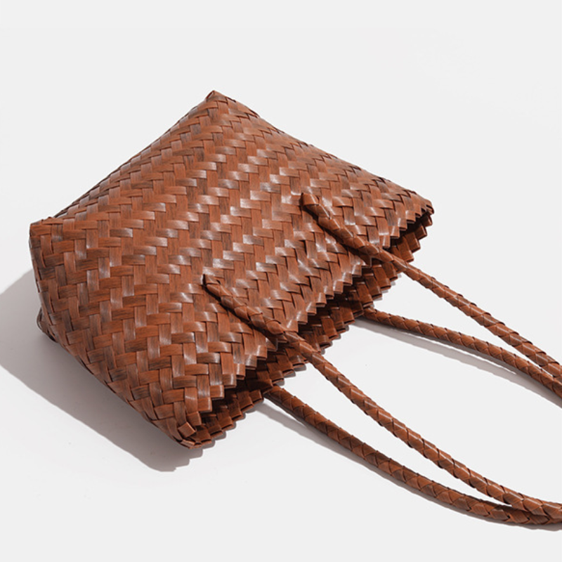 Vacation Style Woven Solid Color Woven Women's Tote Bag h5Picture3