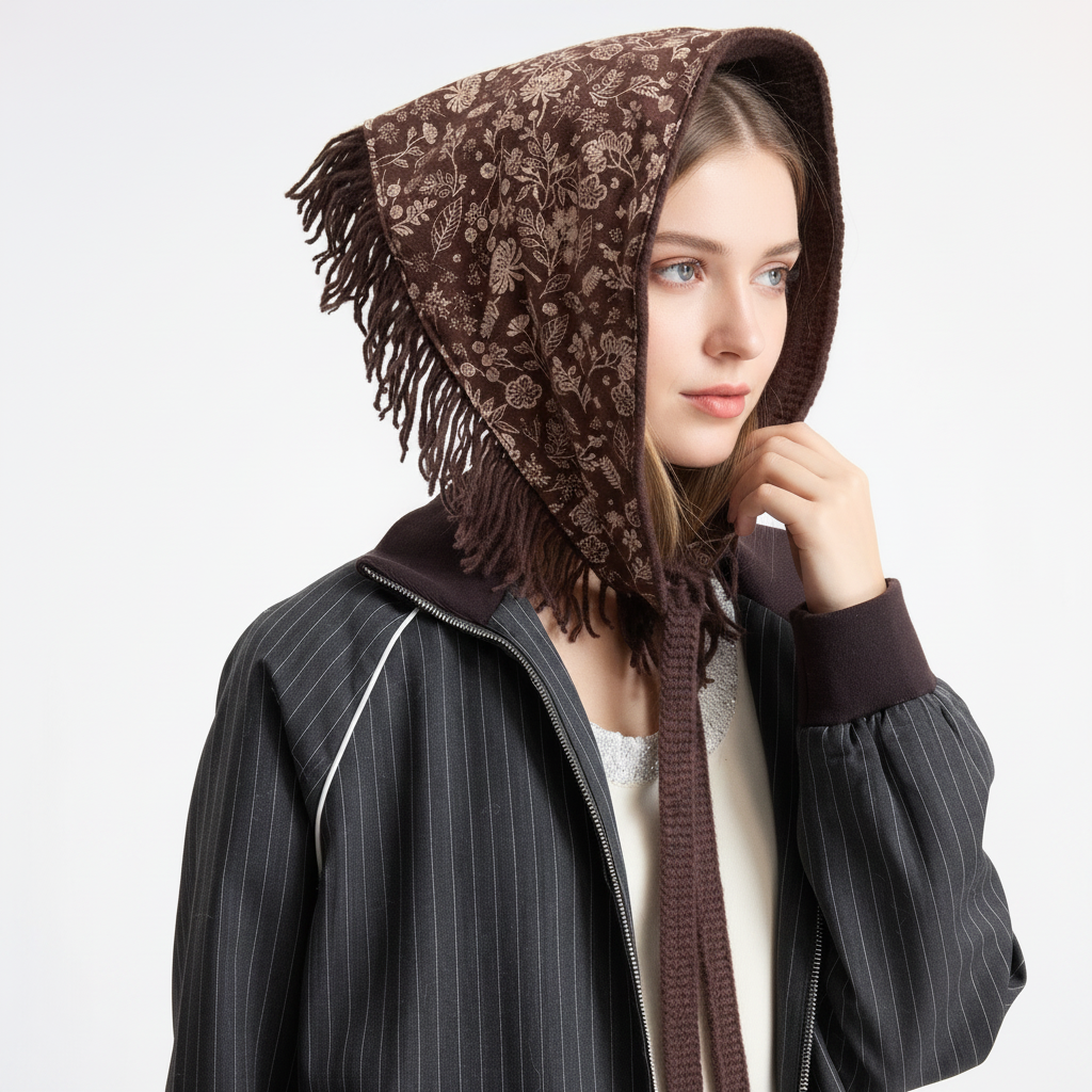 Ethnic Series Bohemian Tassel Mixed Color Paisley Pattern Wool Women's Winter Scarves