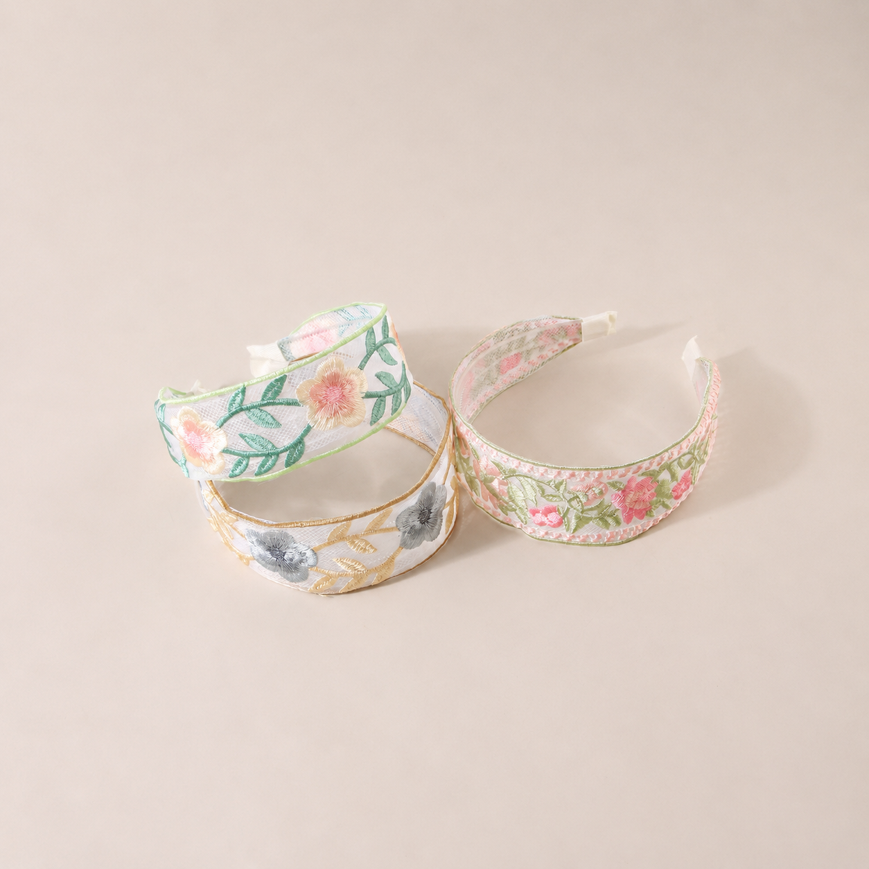 Ethnic Series Daily Flower Leaf Plant Woven Fabric Hair Bands 2