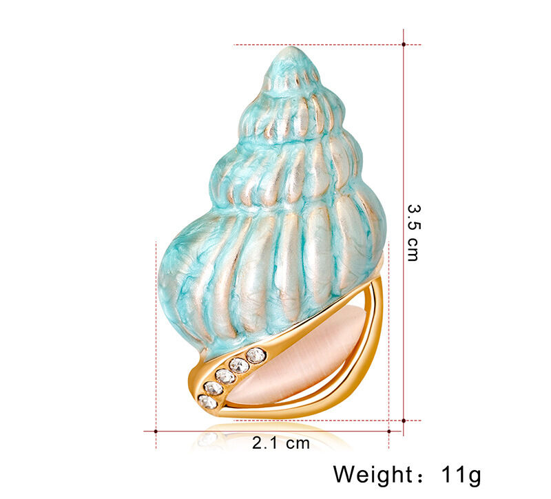 Romantic Series Simple Oceanic Style Thread Alloy Rhinestone Brooches h5