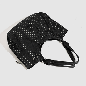 Casual Style Metal Hardware Shirred Solid Color Polka Dots Women's Underarm Bag h5 Picture2