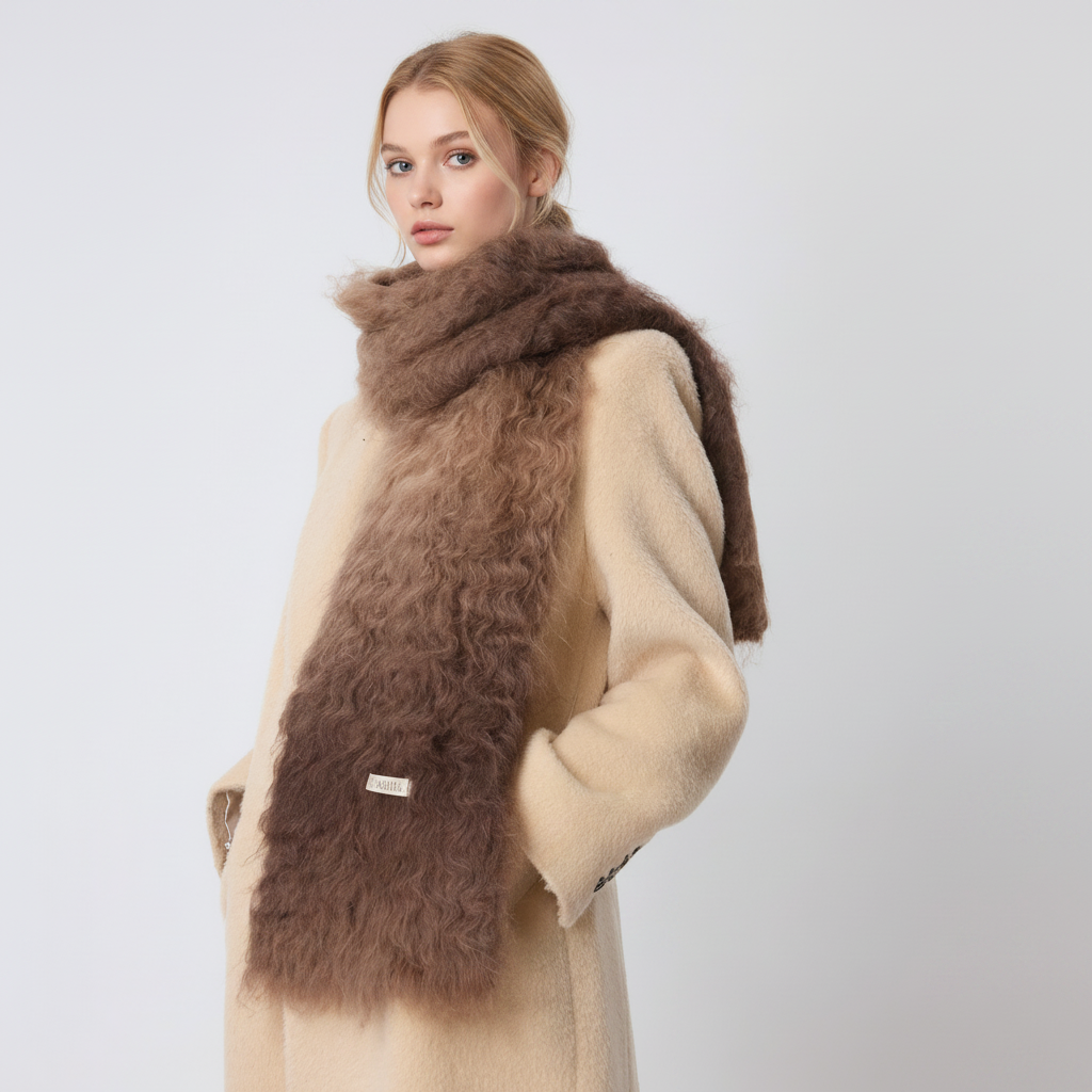 Simple Series Daily Mixed Color Gradient Color Wool Women's Winter Scarves
