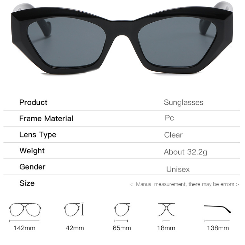 Simple Series Retro Solid Color Leopard Print Sunglasses Picture2