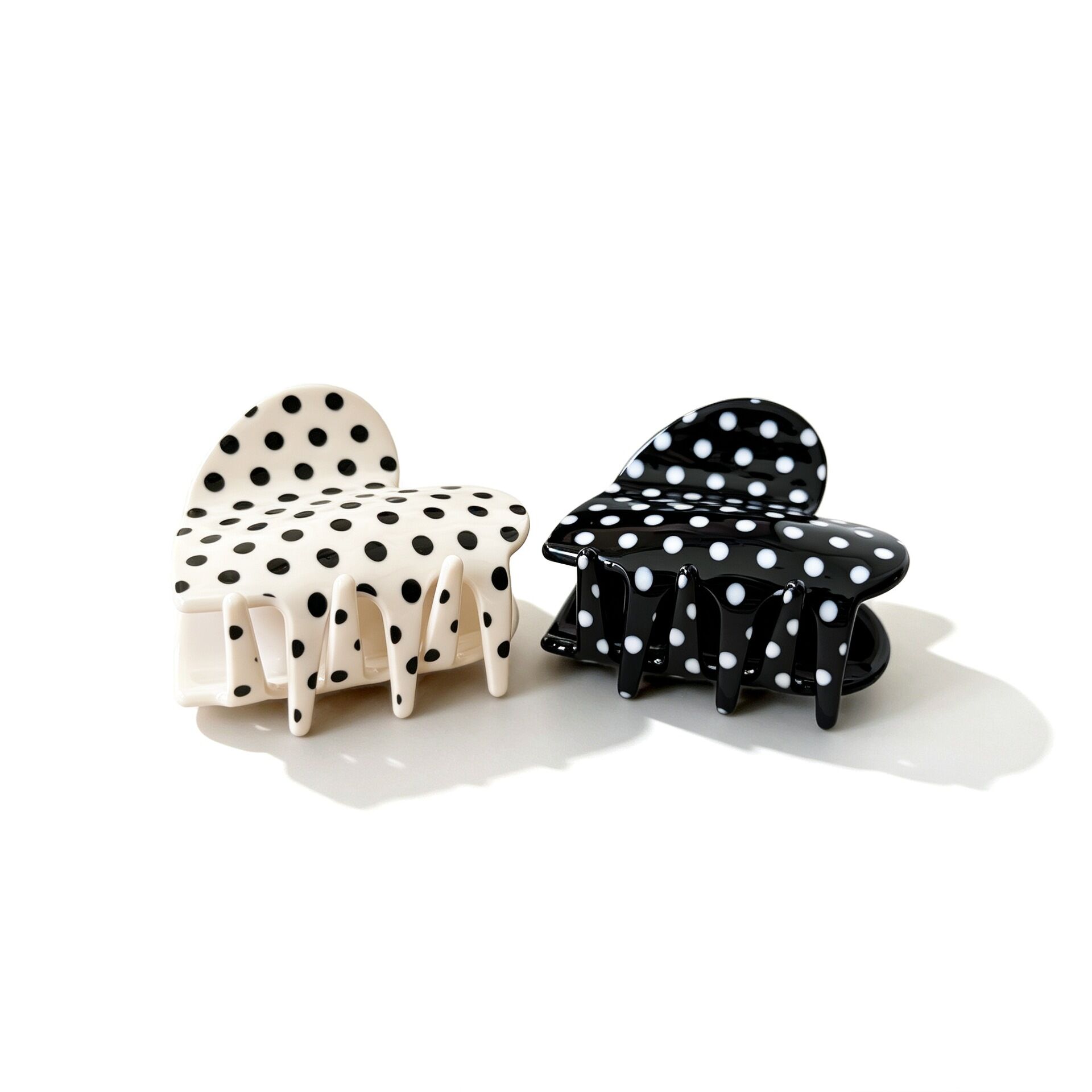 Simple Series Retro Polka Dots Acetate Hair Claws h5 Picture3