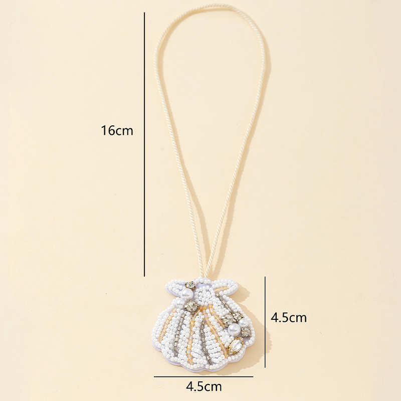 Luxurious Series Vacation Oceanic Style Beads Shell Artificial Pearls Rhinestone Women's Bag Charms h5 