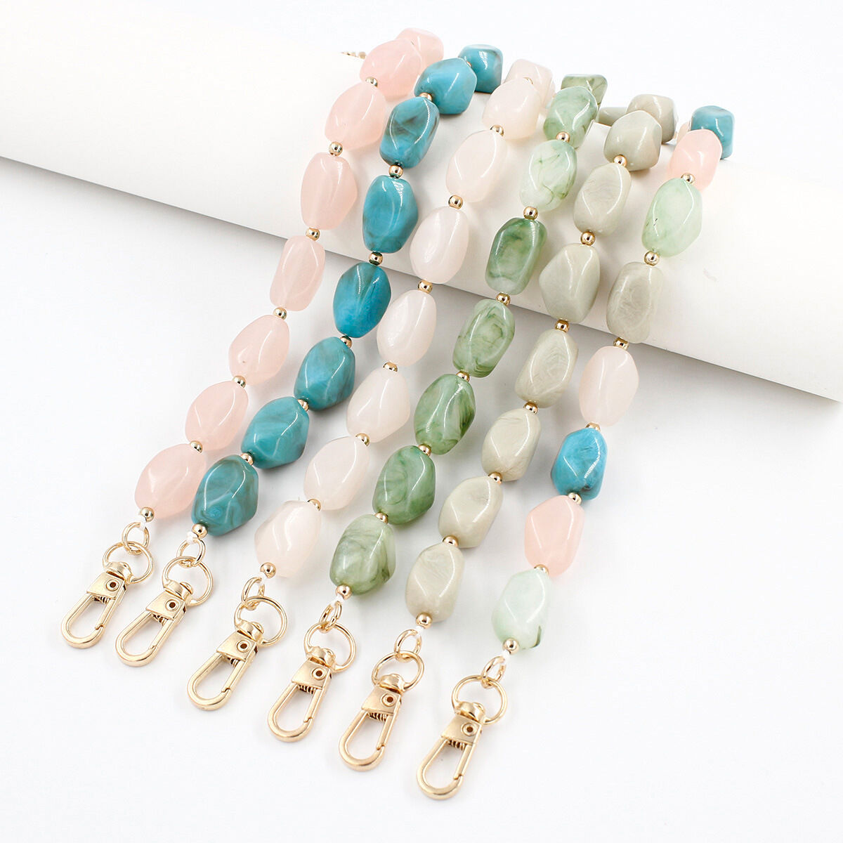 Simple Series Daily Irregular Shape Beads Acrylic Phone Chain