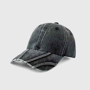 Simple Series Retro Solid Color Patchwork Cotton Baseball Cap h5 Picture2
