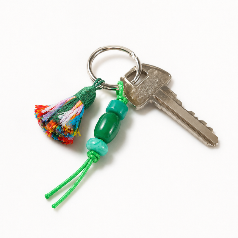 Simple Series Bohemian Tassel Beads Mixed Color Acrylic Bag Charms Picture3