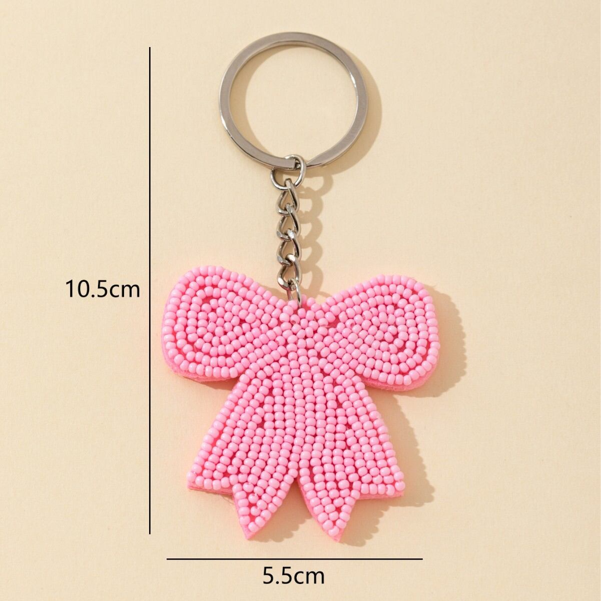 Simple Series Sweet Bow Knot Beads Keychain