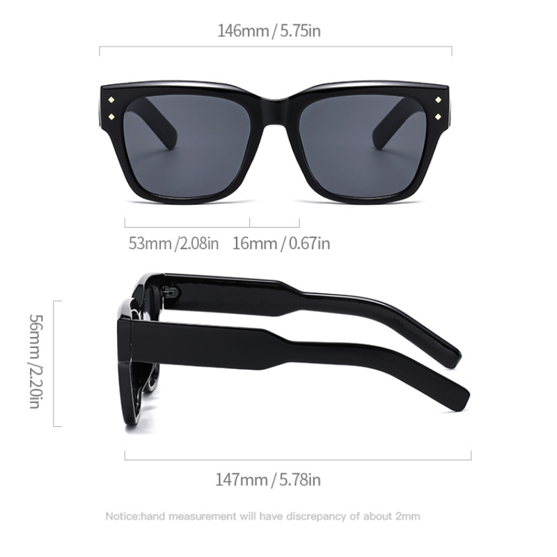 Simple Series Retro Solid Color Geometric Shape Sunglasses h5 Picture2