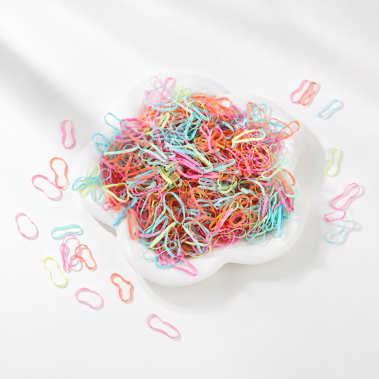 Simple Series Daily Solid Color Plastic Hair Ties 2