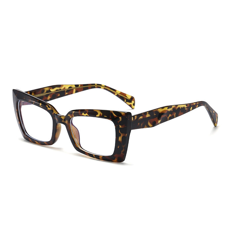 Simple Series Retro Irregular Shape Leopard Print Gradient Color Unisex Optical Glasses