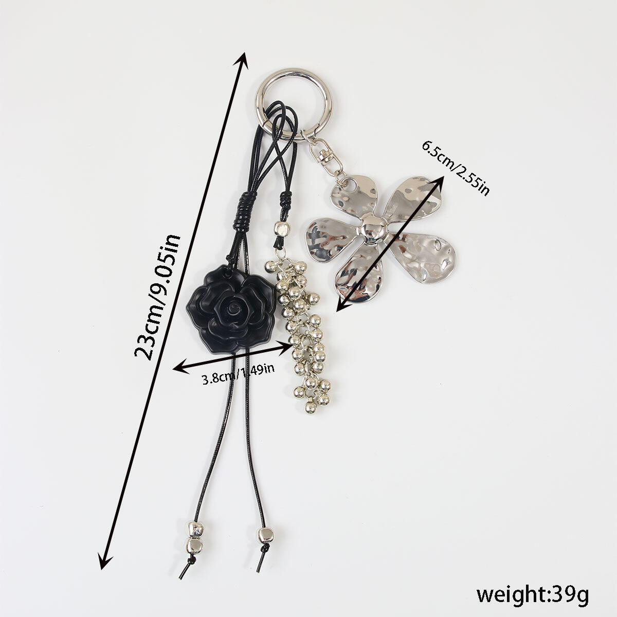 Simple Series Daily Flower Twist Beads Alloy Bag Charms