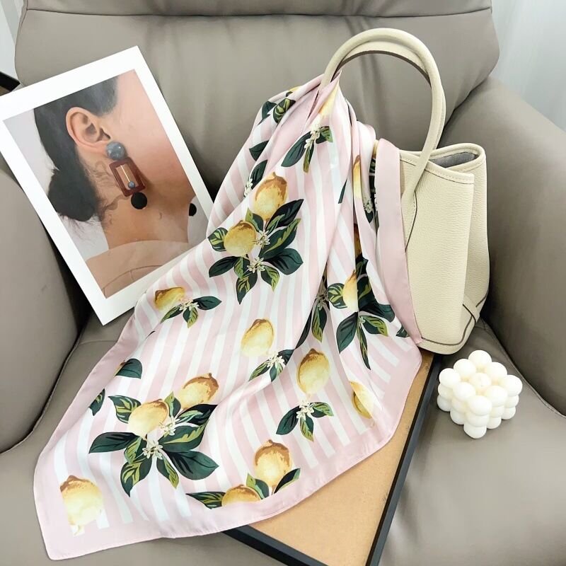 Simple Series Daily Fruit Stripe Polyester Summer Scarves h5 Picture8