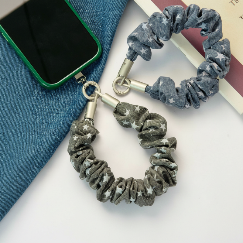 Simple Series Retro Solid Color Star Fabric Phone Chain
