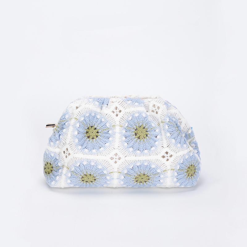 Vacation Style Embroidered Flower Fabric Women's Pillow Bag