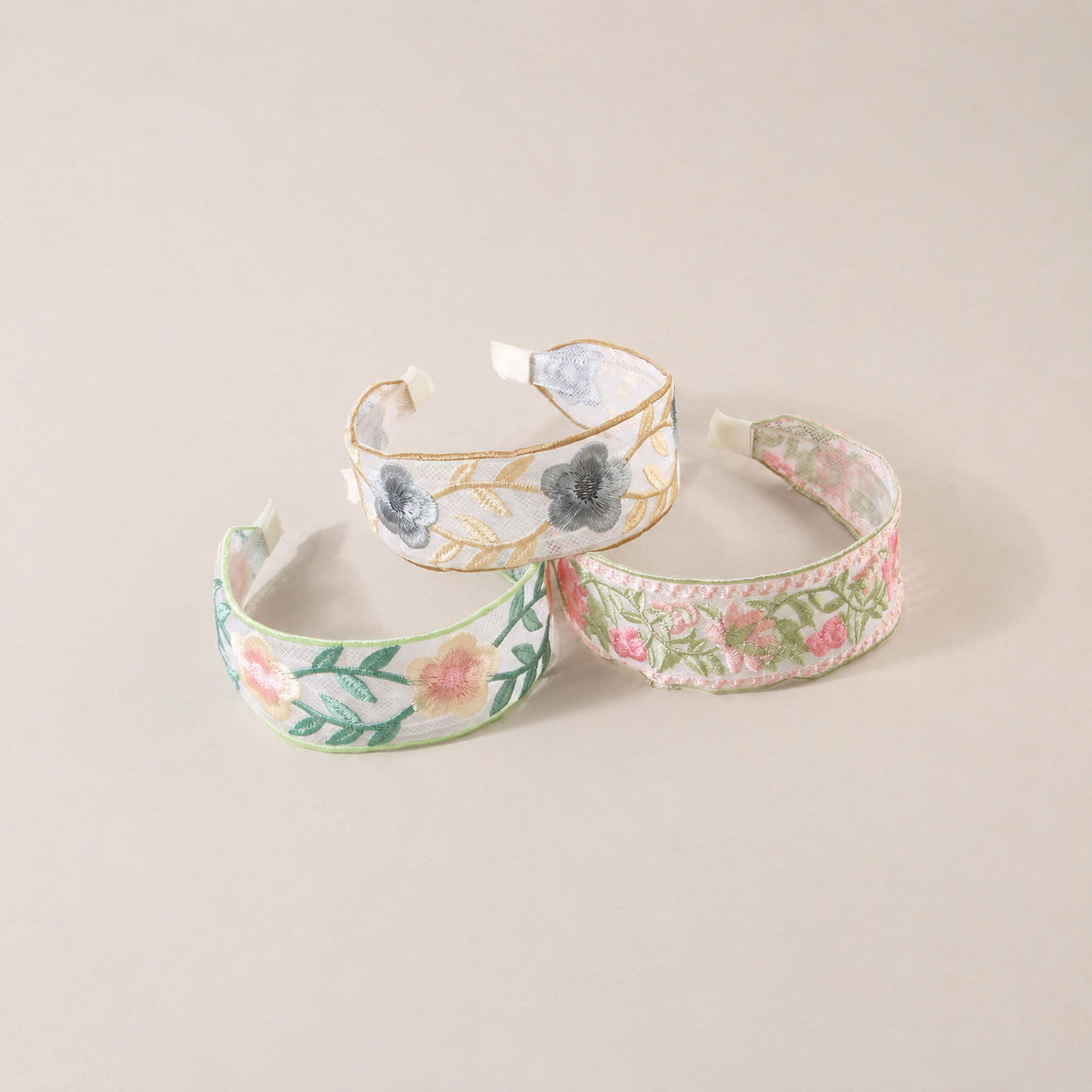 Ethnic Series Daily Flower Leaf Plant Woven Fabric Hair Bands