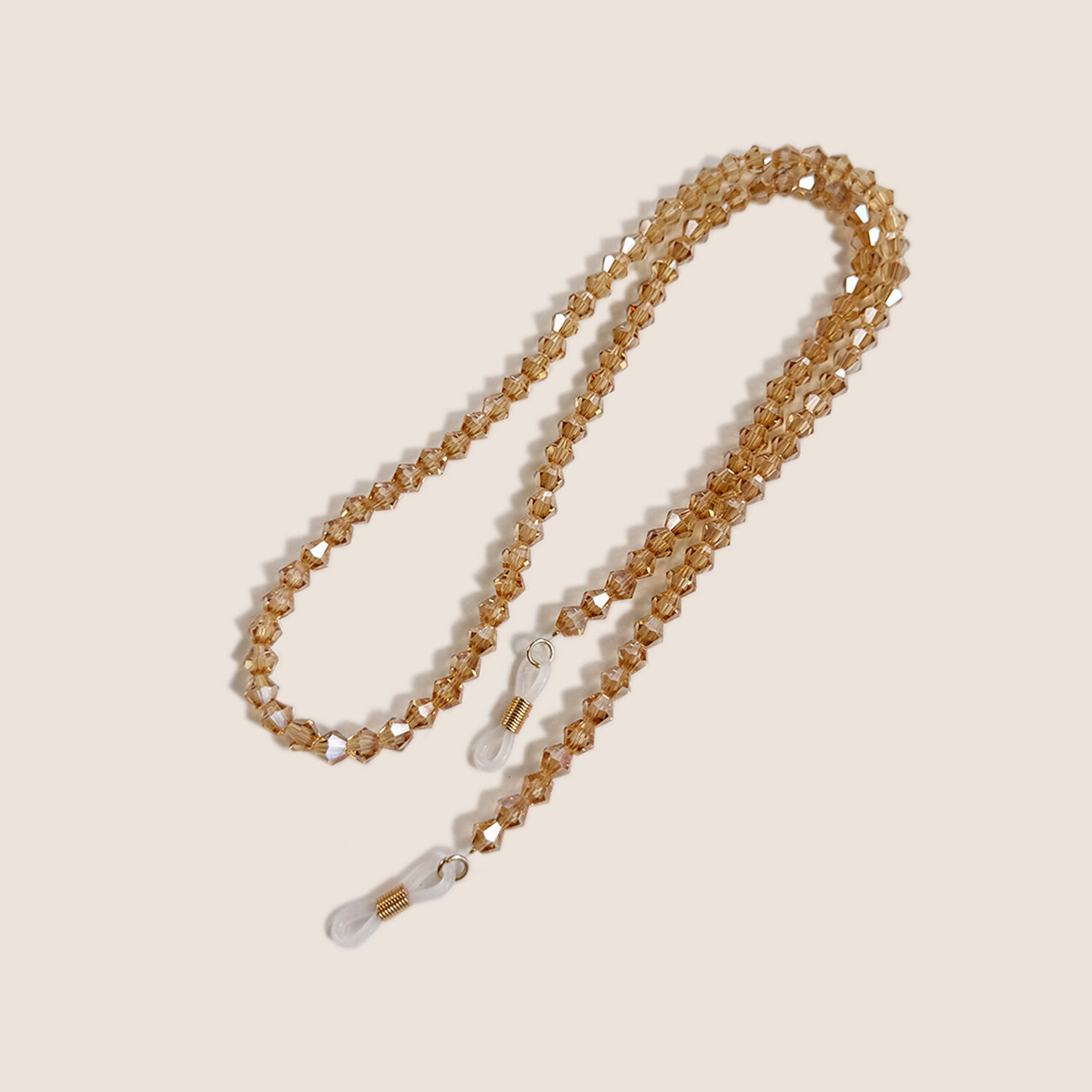Simple Series Daily Solid Color Beads Mixed Color Glass Unisex Sunglasses Chains h5 Picture3