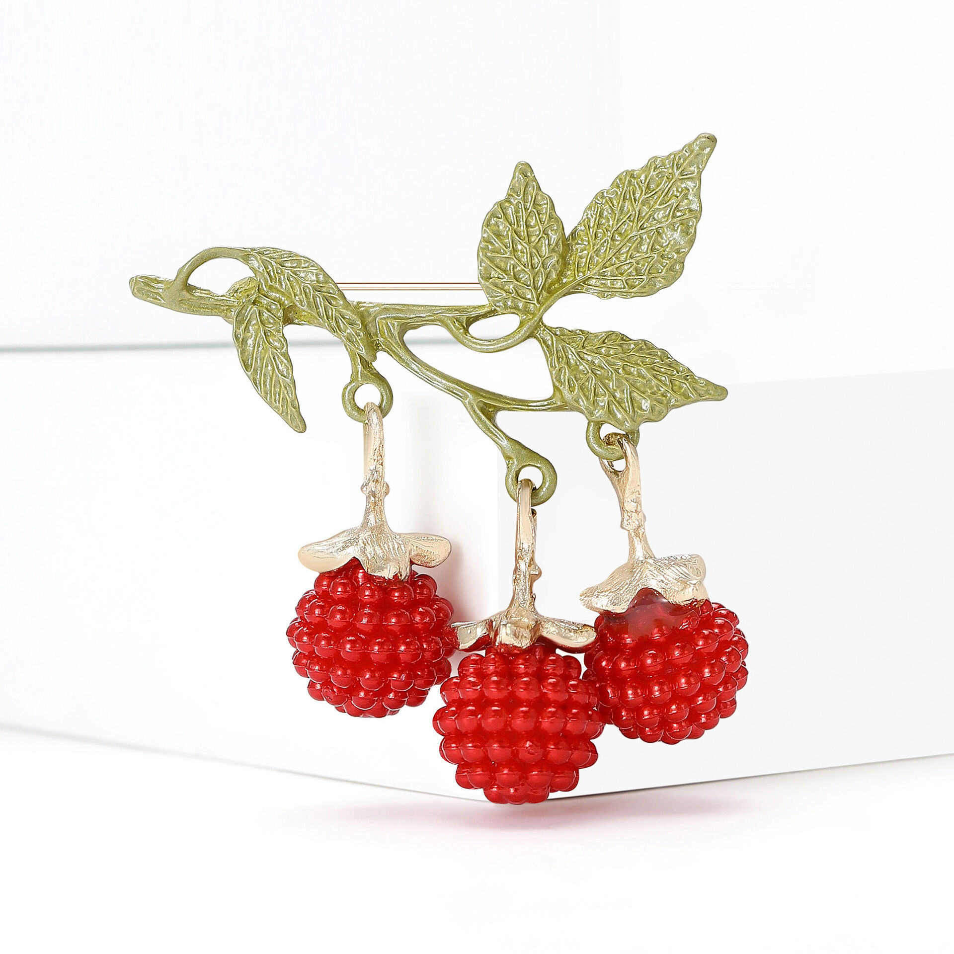 Luxurious Series Sweet Cherry Alloy Brooches h5 Picture2