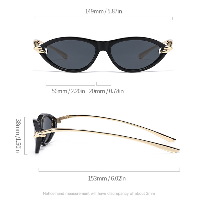 Simple Series Retro Solid Color Twist Sunglasses h5 Picture2
