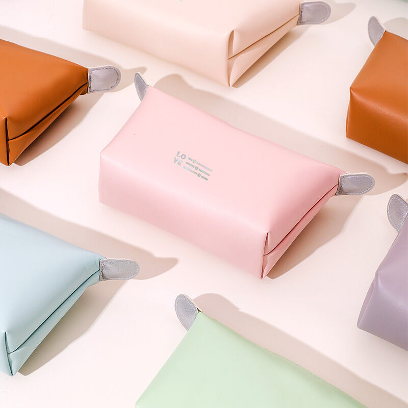 Simple Series Daily Solid Color Pu Makeup Bags h5Picture2