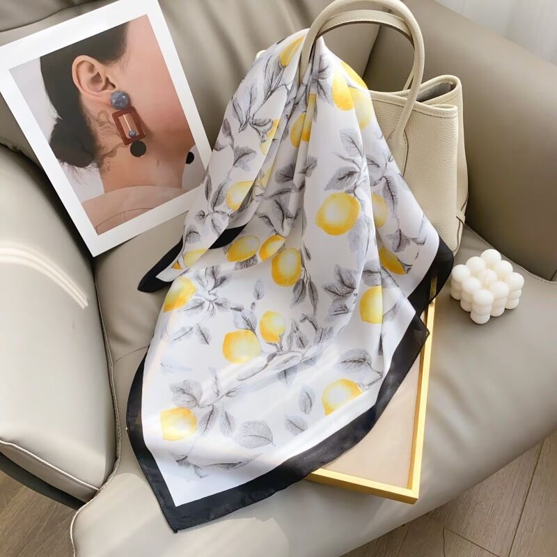 Simple Series Daily Fruit Stripe Polyester Summer Scarves h5Picture3