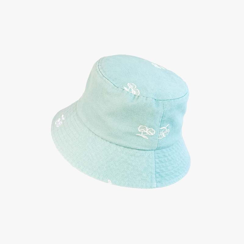 Simple Series Sweet Solid Color Cherry Cotton Women's Bucket Hats