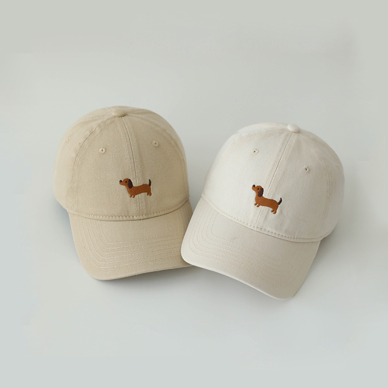 Simple Series Casual Dachshund Cartoon Cotton Unisex Baseball Cap