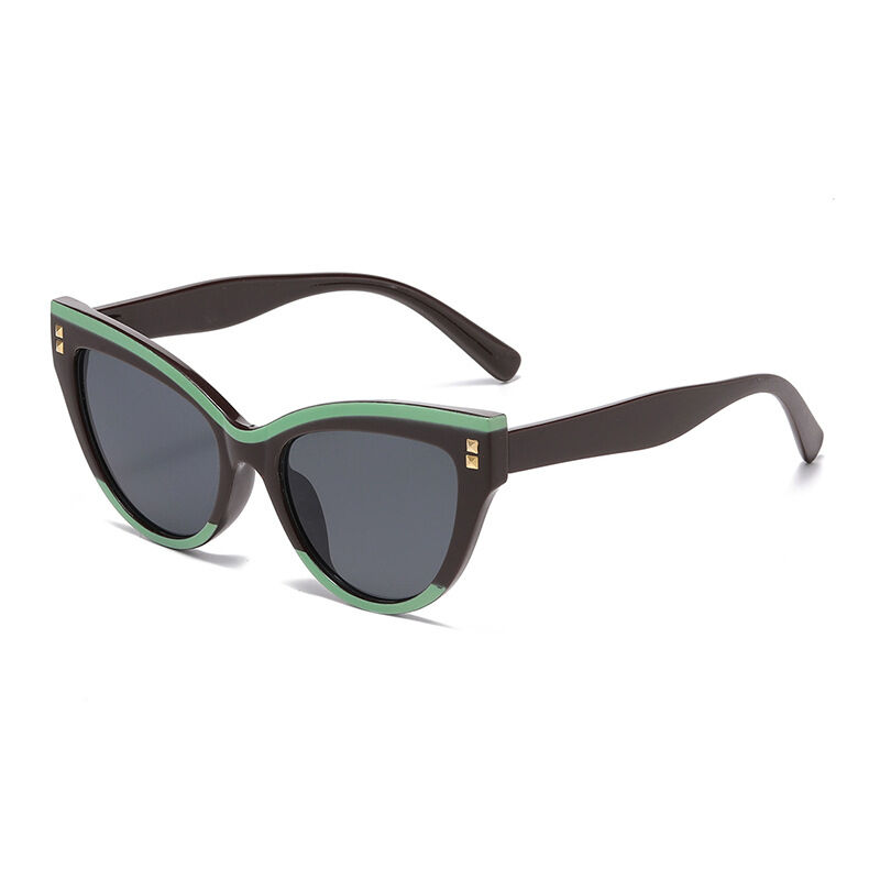 Simple Series Retro Solid Color Leopard Print Mixed Color Butterfly Sunglasses h5 Picture3