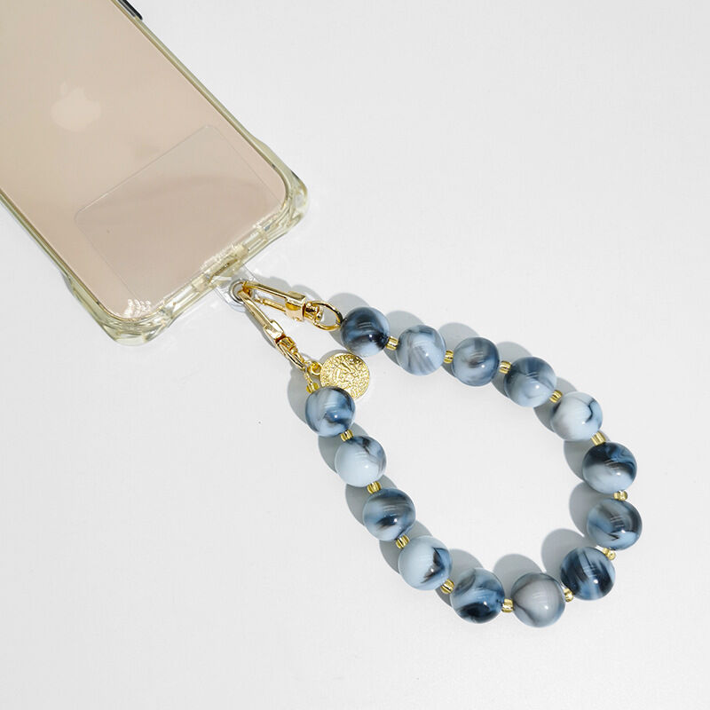 Simple Series Daily Solid Color Leopard Print Beads Mixed Color Gradient Color Acrylic Phone Chain h5 Picture2