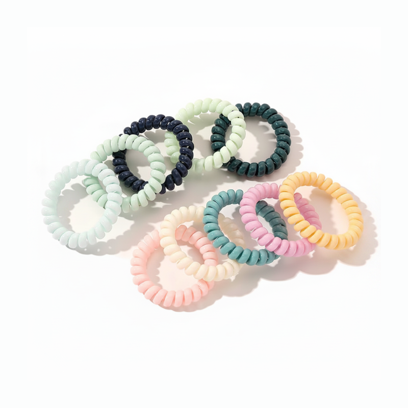 Simple Series Daily Solid Color Plastic Hair Ties