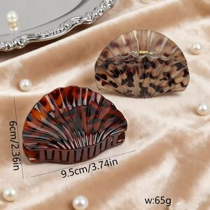 Simple Series Daily Leopard Print Oceanic Style Shell Plastic Hair Claws h5 Picture4