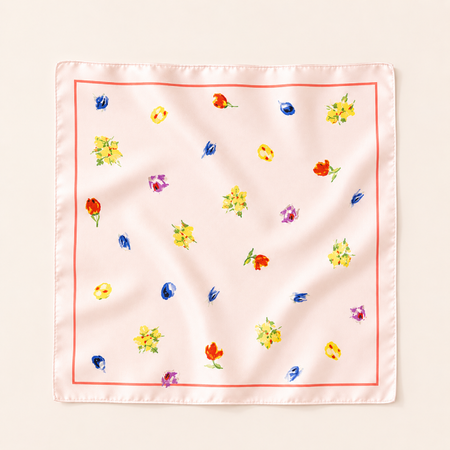 Simple Series Sweet Flower Solid Color Polyester Summer Scarves