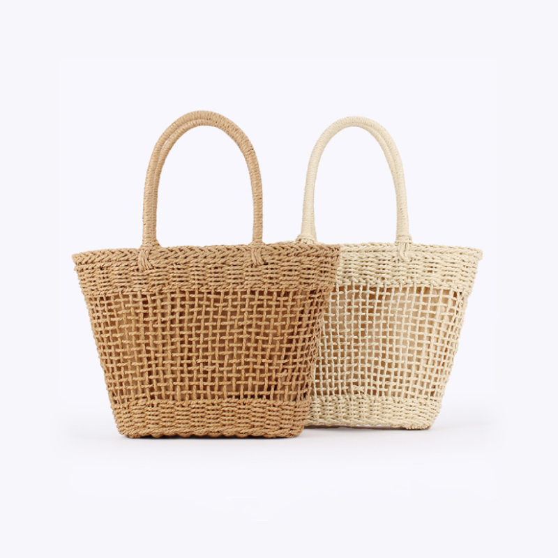 Vacation Style Woven Solid Color Woven Raffia Women's Square Bag 2